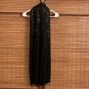 Black sequin shawl wrap